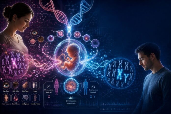 How Do the Characteristics of Mother and Father Get Transmitted in a Human Embryo- How Do the Characteristics of Mother and Father Get Transmitted in a Human Embryo